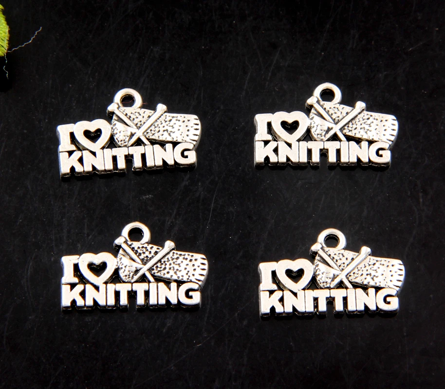

wholesale 100Pcs Silver Plated letter Pendant 20x13mm NXET611