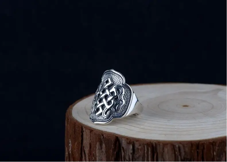 Lengkea jewery 100% Real 925 sterling silver ring Vintage lucky knots men jewelry charm trinket boyfriend Gifts | Украшения и
