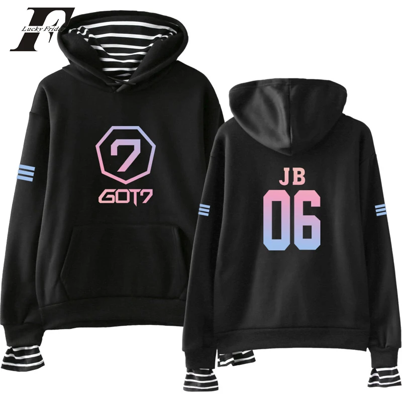 Толстовка LUCKYFRIDAYF GOT7 в стиле Харадзюку свитшот женская и мужская хлопковая