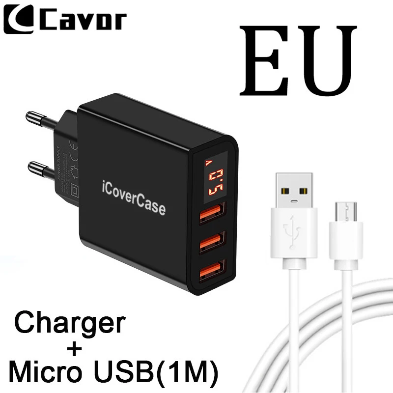 Универсальное зарядное устройство с 3 портами для Meizu M3 Note M3s M3e Max M5 M6 Charge Micro USB 5 M