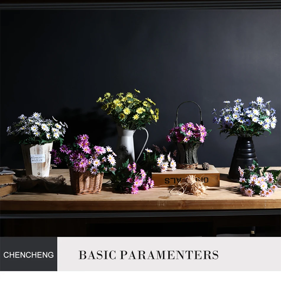 CHENCHENG 1 шт. 9 голов искусственные цветы: ромашки искусственный цветок имитация свадебного сада осенний Декор подарок домашнее осеннее украшение