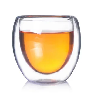 

Heat resistant glass tea set double layer cup heat insulation glass cup coffee cup glass cup