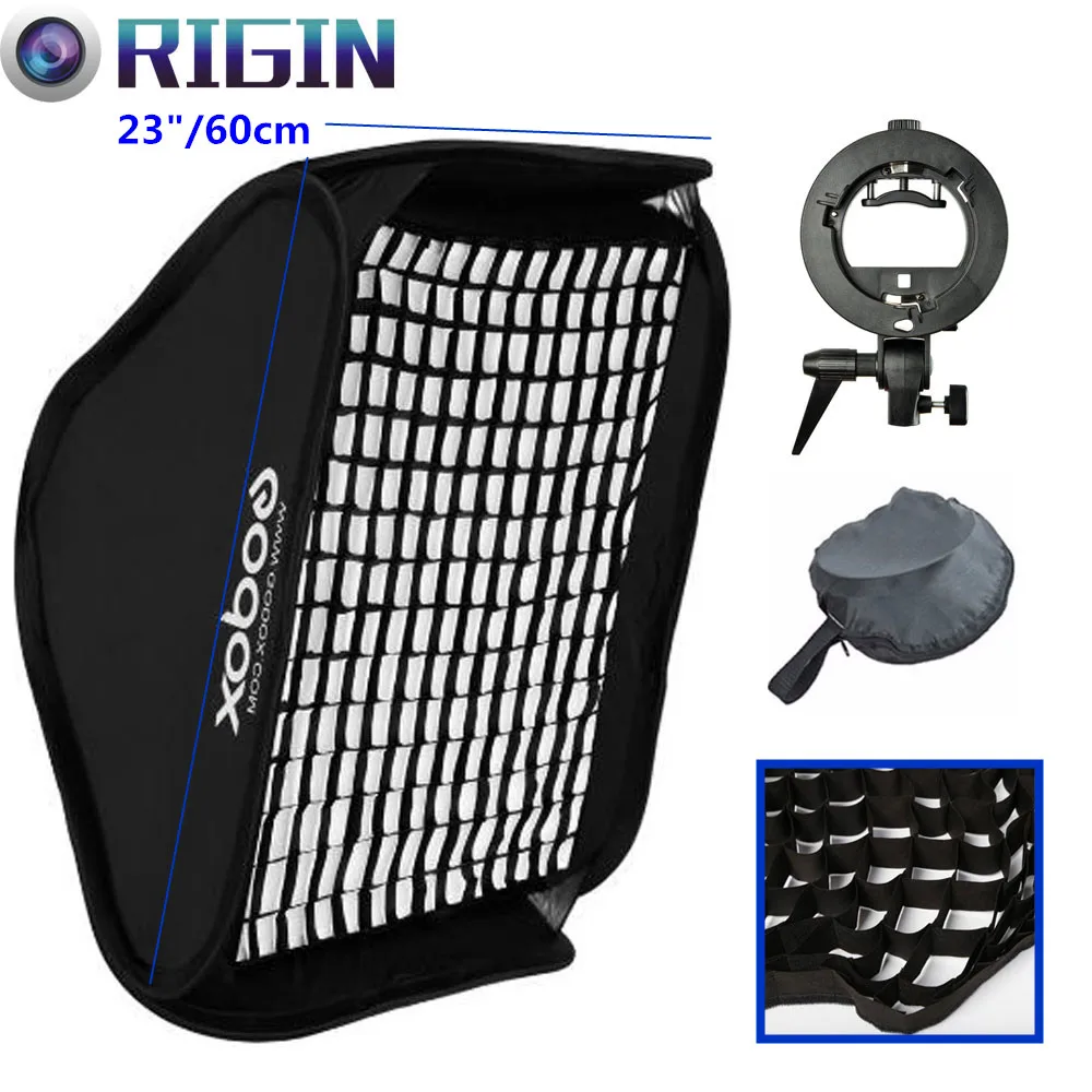 Godox s образный кронштейн Bowen Mount + софтбокс 23 &quot/60 см комплект для Камеры