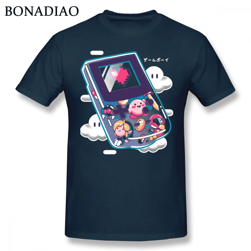 Для мужчин PS игры Фолк Kriby Super Mario Bros футболка Новое поступление Camiseta хлопок футболки