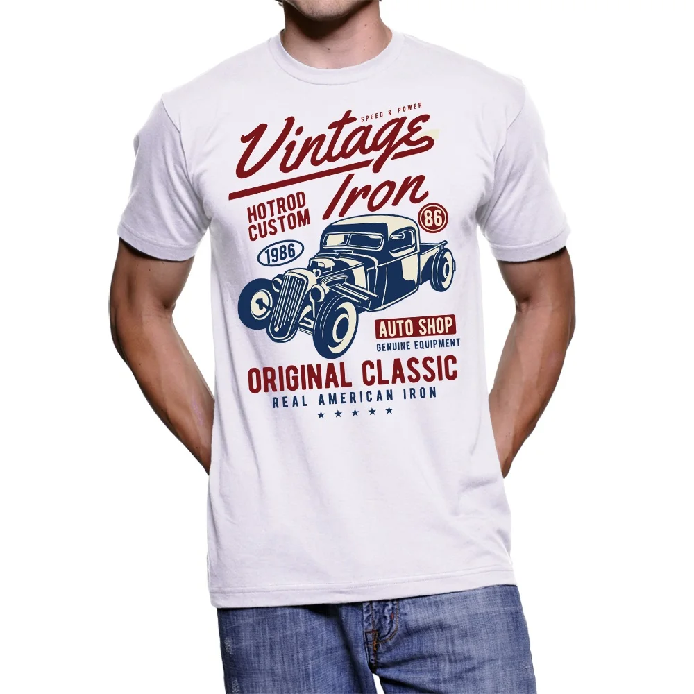 

Tshirt Brand 2019 Male Short Sleeve T - SHIRT UOMO VINTAGE IRON T SHITR
