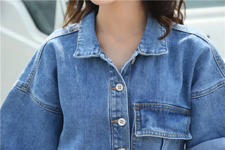 Женский джинсовый комбинезон с коротким рукавом цельный большого размера со