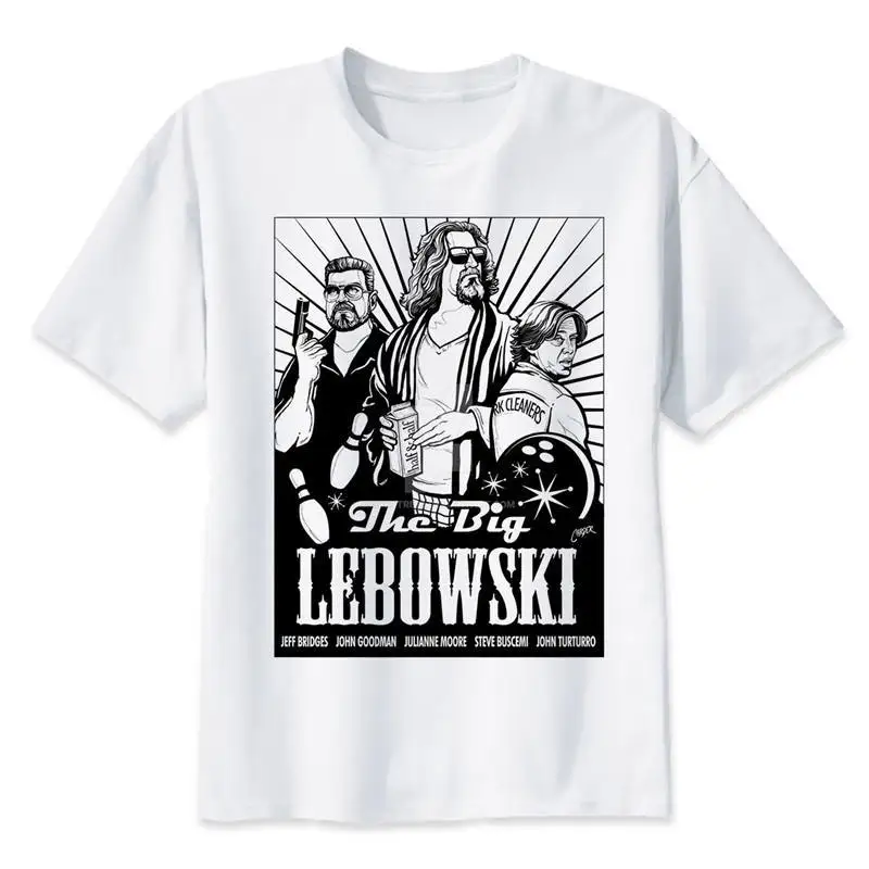 Мужская футболка с круглым вырезом the big lebowski белая M8063|tshirts for men|fashion tshirttshirt fashion |