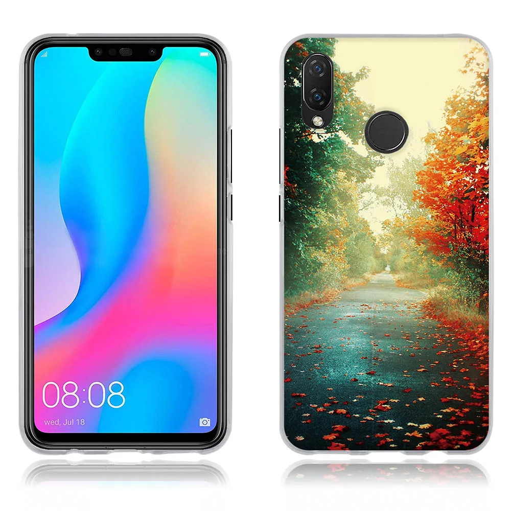 Чехол для huawei Nova 3i Capa P Smart + чехол мультфильм силиконовый мягкий 3 i 3D TPU телефон