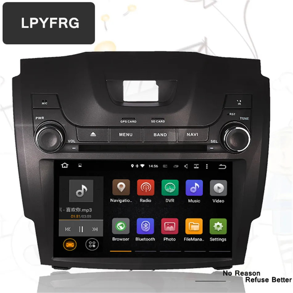 4G+ 64G 8 дюймов Android 9,0 автомобильный DVD gps магнитофон для Chevrolet Trailblazer/S10/Colorado Isuzu D-max MU-X Chevy Автомагнитола