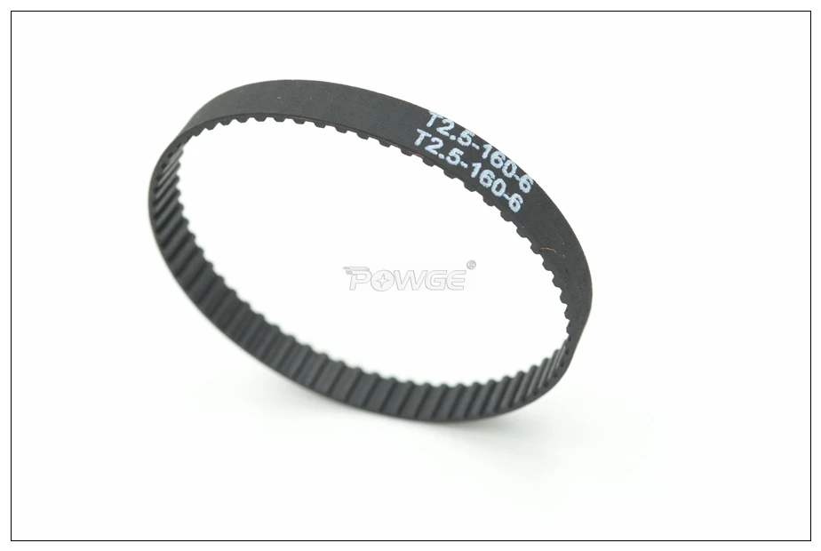 Powge 160 T2.5 Ремень синхронный ширина 6 мм Периметр 162,50 мм Зубья 64 65 Резиновая шкив 10 штук в замкнутом цикле