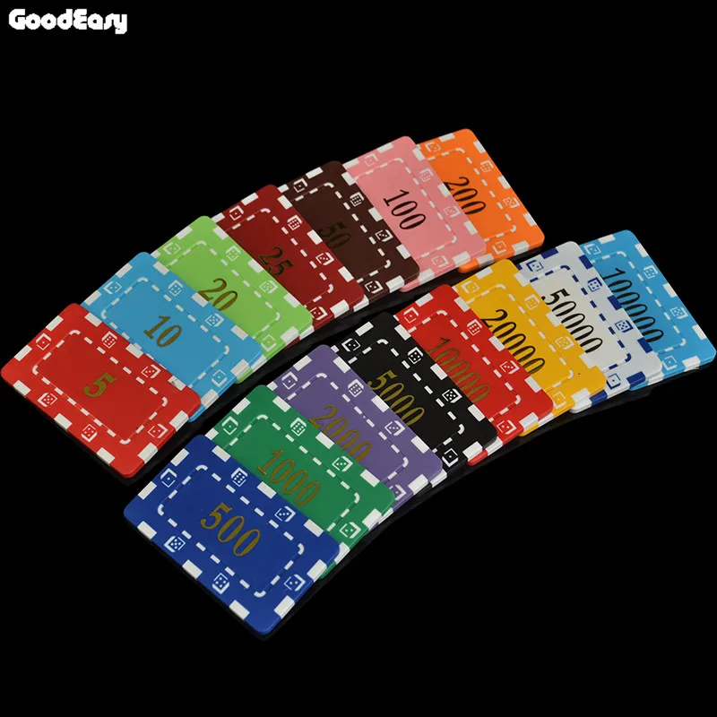 

Square Poker Chips with Gilding denomination High Quality 32g Iron/ABS Poker Chips Entertainment Chip Insert Metal 25 PCS/LOT