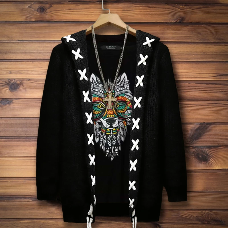 Зимние вязаные толстовки большого размера 2xl 7xl 8xl европейская верхняя одежда без