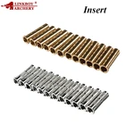 Вставка для медной стрелы Linkboy для стрельбы из лукаАлюминиевая Вставка для стрел с внутренним диаметром 6,2 мм, внешний диаметр 7,6 мм, валы для стрел для блочного Лука, охоты
