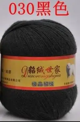 030 black Распродажа бархатные норковые шарики теплая мягкая кашемировая пряжа ручная вязка для вязания Детская Пряжа для шарфов черного цвета - Цвет: 030 black