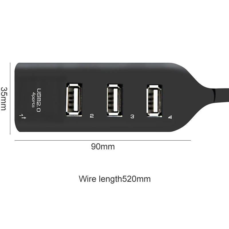 Удлинитель USB док-станция USB 2,0 4 Порты и разъёмы высокое Скорость USB разветвитель для ноутбука MacBook Аксессуары несколько хаб Мульти USB Порты и разъёмы HUB адаптер