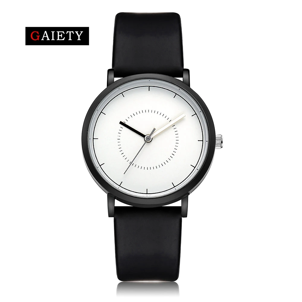 Веселость Для Мужчин's Бизнес Повседневные часы брендовые кожаные белый чехол