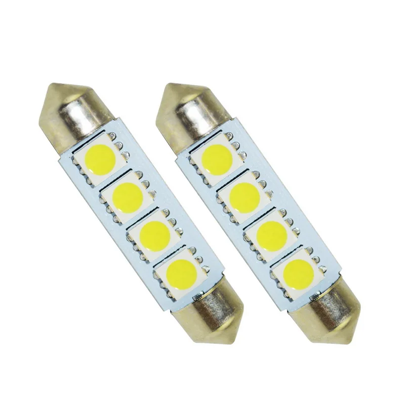 Safego 2 шт. C5W 5050 Светодиодные лампочки 31 мм 42 4SMD Автомобиль Мотоцикл Подсветка