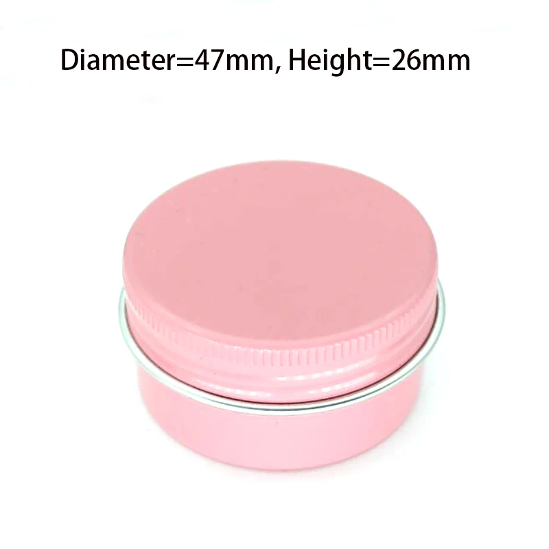 30g pink Лот из 100 шт 30 мл алюминиевых банок для бальзама для губ 30 г косметический контейнер черные банки красные 30 г Вращающиеся верхние алюминиевые банки - Цвет: 30g pink