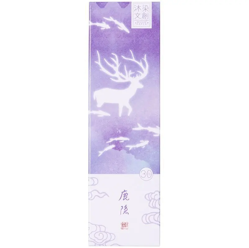 

30 Pcs/Set Creative Dreamy Watercolor Deer Paper Bookmark Book Holder Message Card Gift Stationery