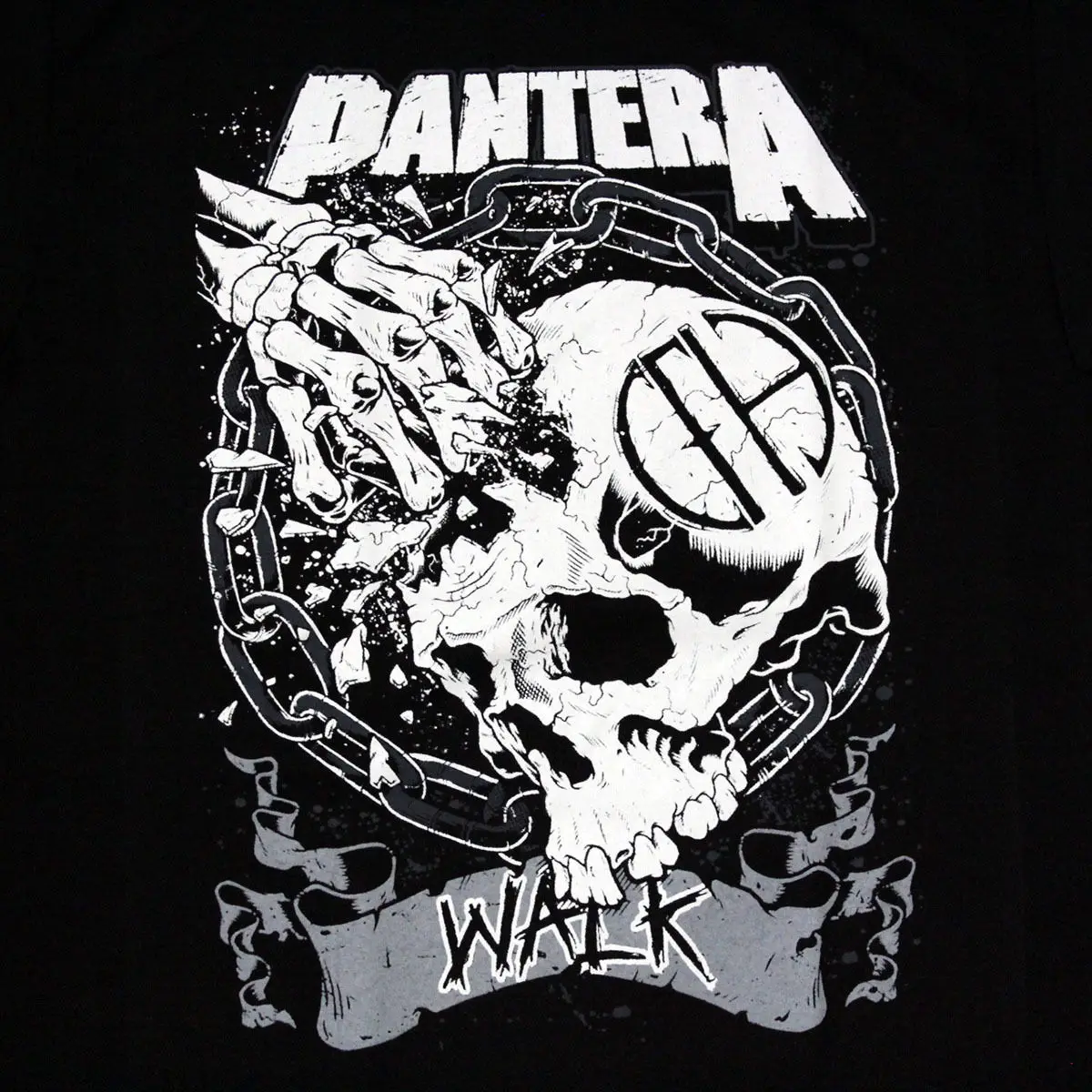 PANTERA WALK Мужская футболка Черная с принтом Топ для мальчиков хлопковая Футболка