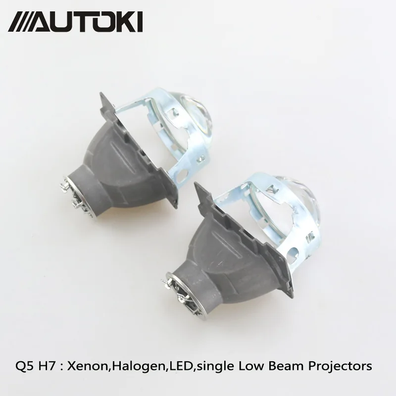 AUTOKI автомобильный Стайлинг проектор Объектив 3 дюймов Q5 Koito Bi-xenon HID Bi-xenon проектор Объектив один луч с помощью H7 светодиодные лампы/ксеноновая лампа