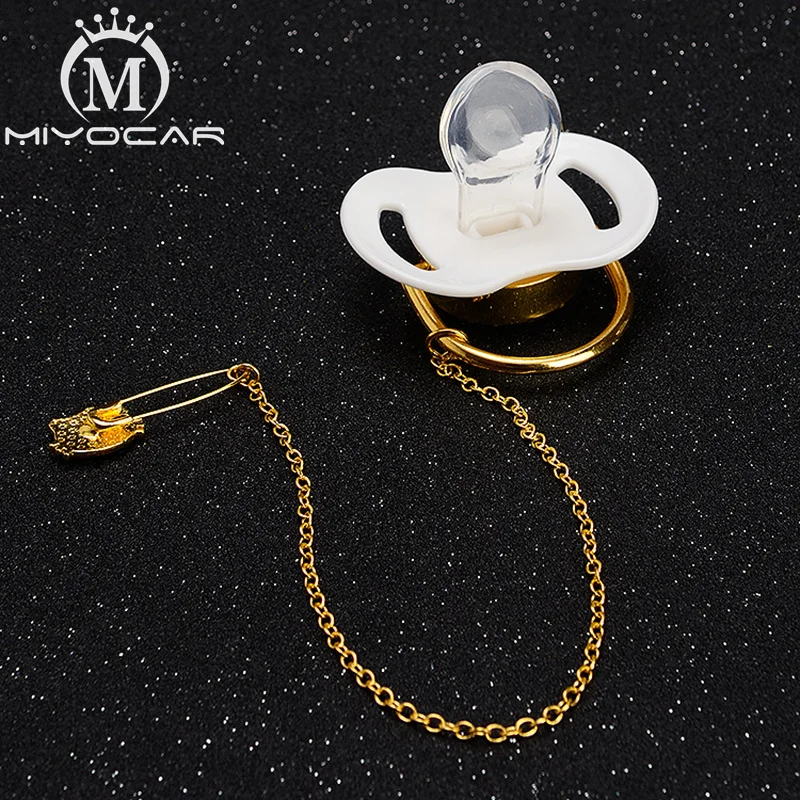 MIYOCAR уникальный дизайн Белый bling cat соска BPA бесплатно FDA пройти безопасный соска тускло и соска клип красивый набор