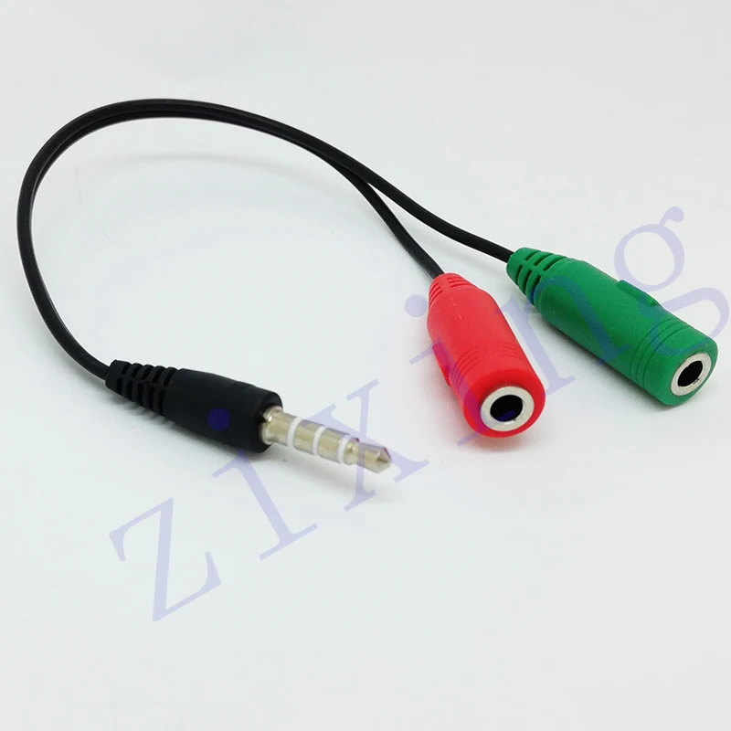 Штекер на 2 штекера с двумя гнездовыми разъемами стереогарнитура кабель 3 5 мм