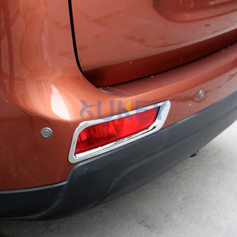 Для Mitsubishi Outlander 2013 хромированный отражатель заднего бампера, противотуманный светильник, противотуманный светильник, накладка, рамка, молдинг, украшение