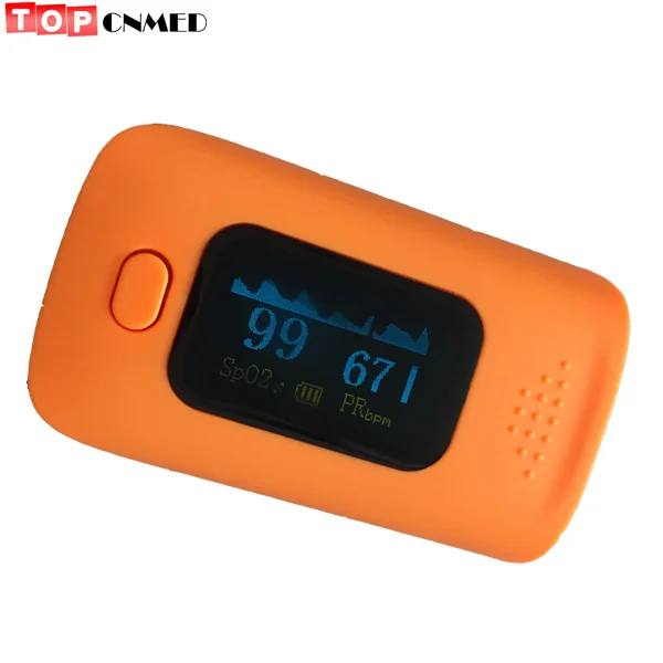 Orange 20% off пульса и уровня кислорода в крови Oximetro де pulso SPO2 PR будильник OLED звуковой сигнал для отображения данных по содержанию кислорода в крови Анти-Царапины Экран чехол/сумка дополнительно - Цвет: Orange