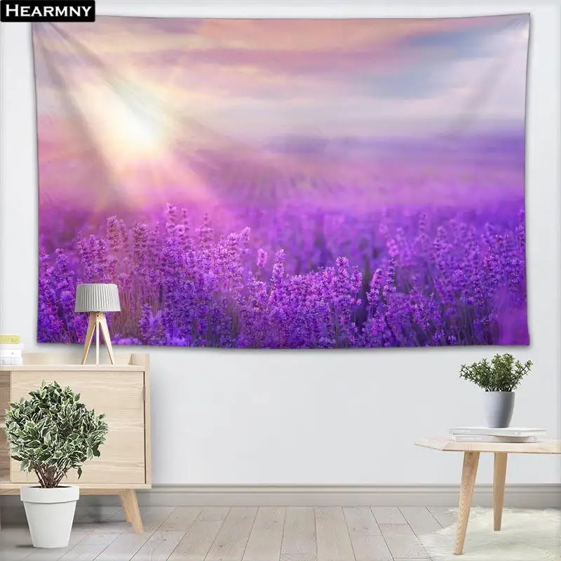 

Arts Hanging Flowers Lavender Tapestry Home Decor Decorative Woods Printing Wall Tapestry Yoga Beach Towel 100x150CM,140x250CM