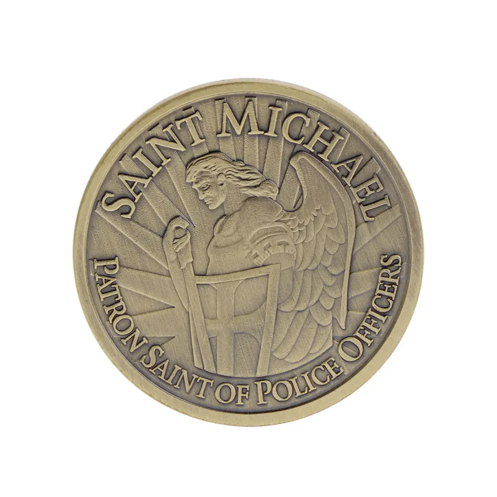 Памятная монета патрон полицейских Saint Michael с изображением американского флага сувенир Oct18_A