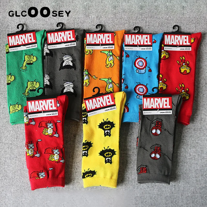 Герой комиксов Marvel General/Носки Теплые повседневные носки до колена с рисунком Железного человека Капитана Америки