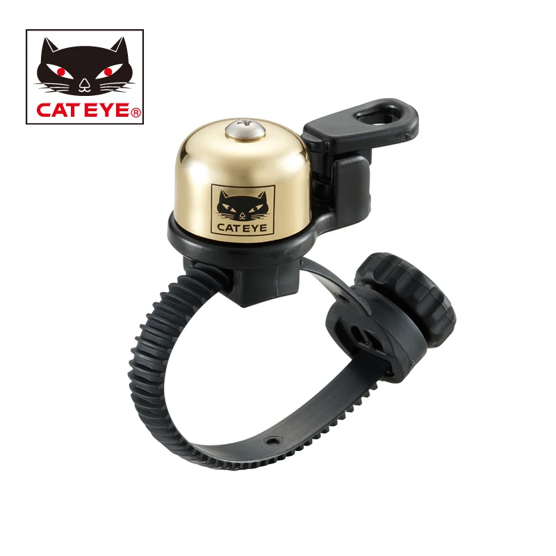 2400 gold CATEYE велосипед FlexTight Bell Велоспорт MTB складной велосипед Громкая сигнализация медное кольцо велосипед твердая латунь подходит 19-32 мм руль звонок - Цвет: 2400 gold