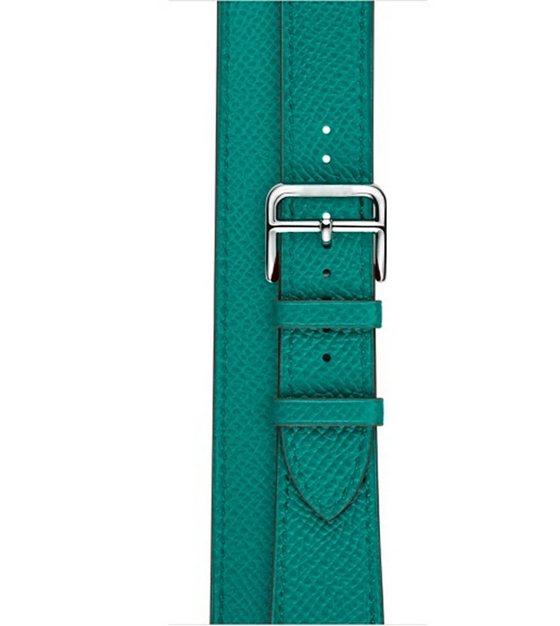 Green URVOI Double Tour для apple watch series 3 2 1 роскошный ремешок для iwatch Ремень Высокое качество Натуральная кожа петля обертывания 38 42 мм - Цвет ремешка: Green