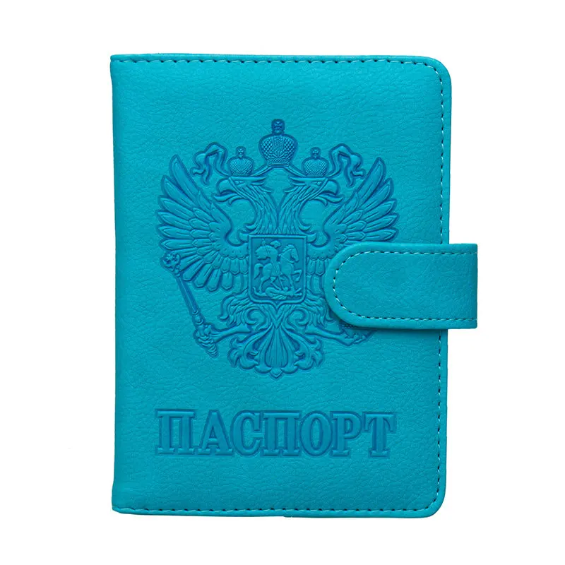 Swdvogan, новинка, Обложка для паспорта в России, для женщин и мужчин, держатель для паспорта, дорожные обложки для паспорта, засов, Обложка для паспорта, чехол держатель для карт, кошельки - Цвет: Light blue
