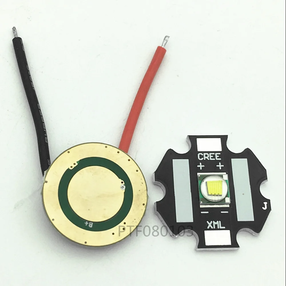 2 шт. Cree XM-L T6 10 Вт Холодный белый 6500k светильник + L2 DC 3 7 в A XML светодиодный диммер для