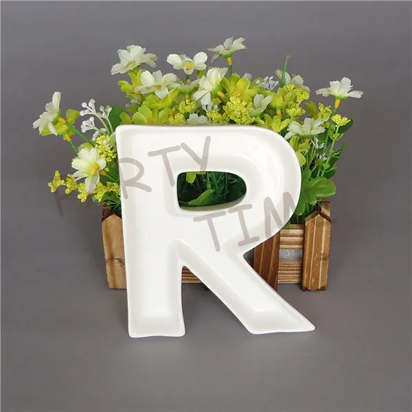 Персонализированная алфавитная тарелка блюдо для закусок в форме R|snack dish|alphabet