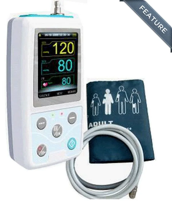 FDA US ABPM50 24 часа Амбулаторный монитор кровяного давления Holter ABPM BP с программным