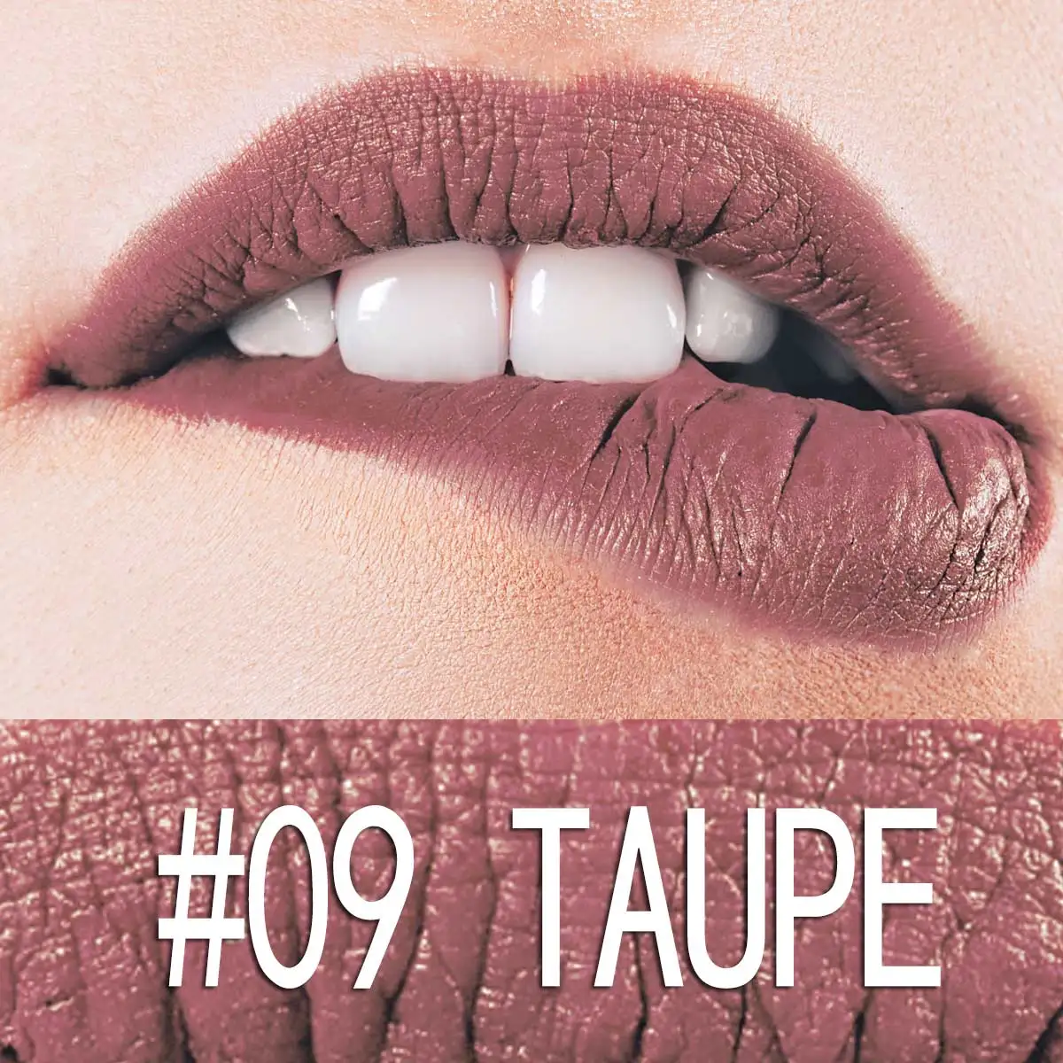 09 TAUPE Водостойкая стойкая матовая миниатюрный блеск для губ 12 цветов жидкая губная помада дорожный костюм 3,5 г Макияж для губ бренд LAMUSELAND# L18L11-13 - Цвет: 09 TAUPE