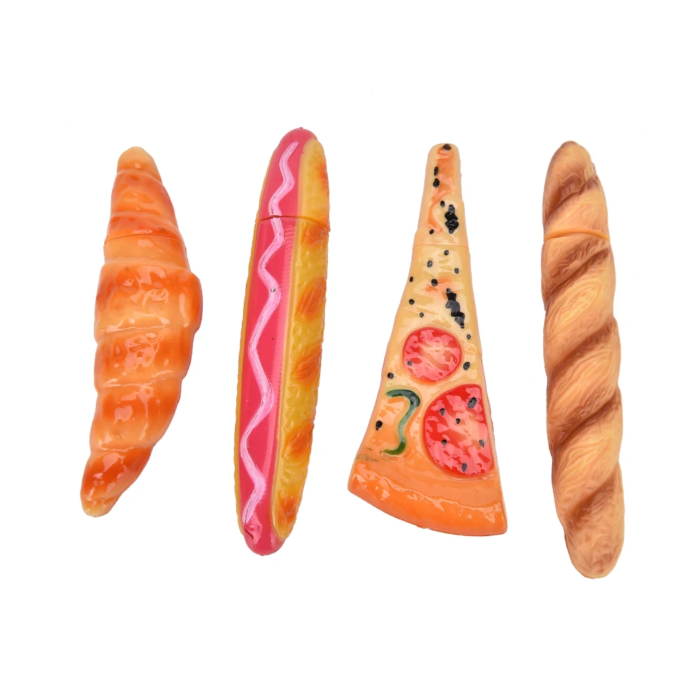 0.5mm Plastic Black Ink Funny Pizza Ball Pen Simulation Bread BallPoint 4 design for choose | Канцтовары для офиса и дома