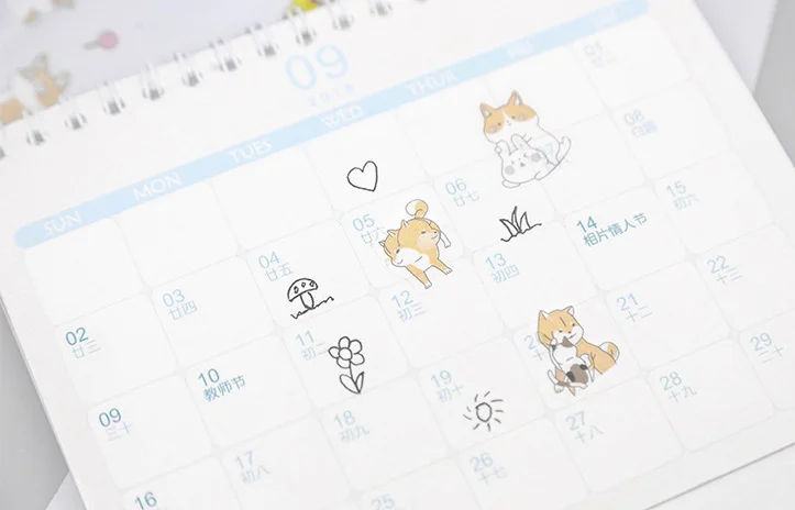 6 шт милый кролик собака календарь дневник фотоальбом продажа|Блокноты| |