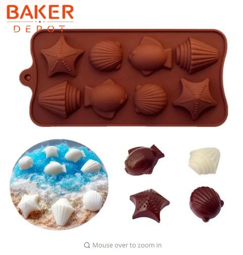 Силиконовые формы для выпечки со звездами Морская раковина форма рыбы ручной