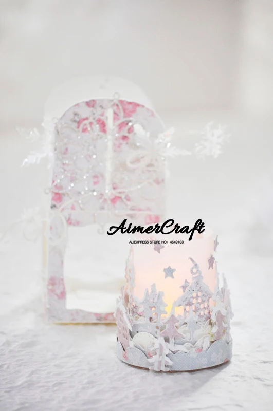 Зимние рождественские штампы для резки металла трафарет скрапбукинга DIY