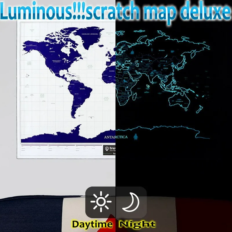 Deluxe Erase World Map Scratch off карта мира персональные дорожные царапины для карты Европа