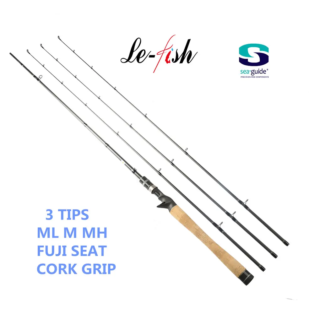 Рыболовная удочка Le Fish для забрасывания и спиннинга класс M MH ML 3 наконечника 100%