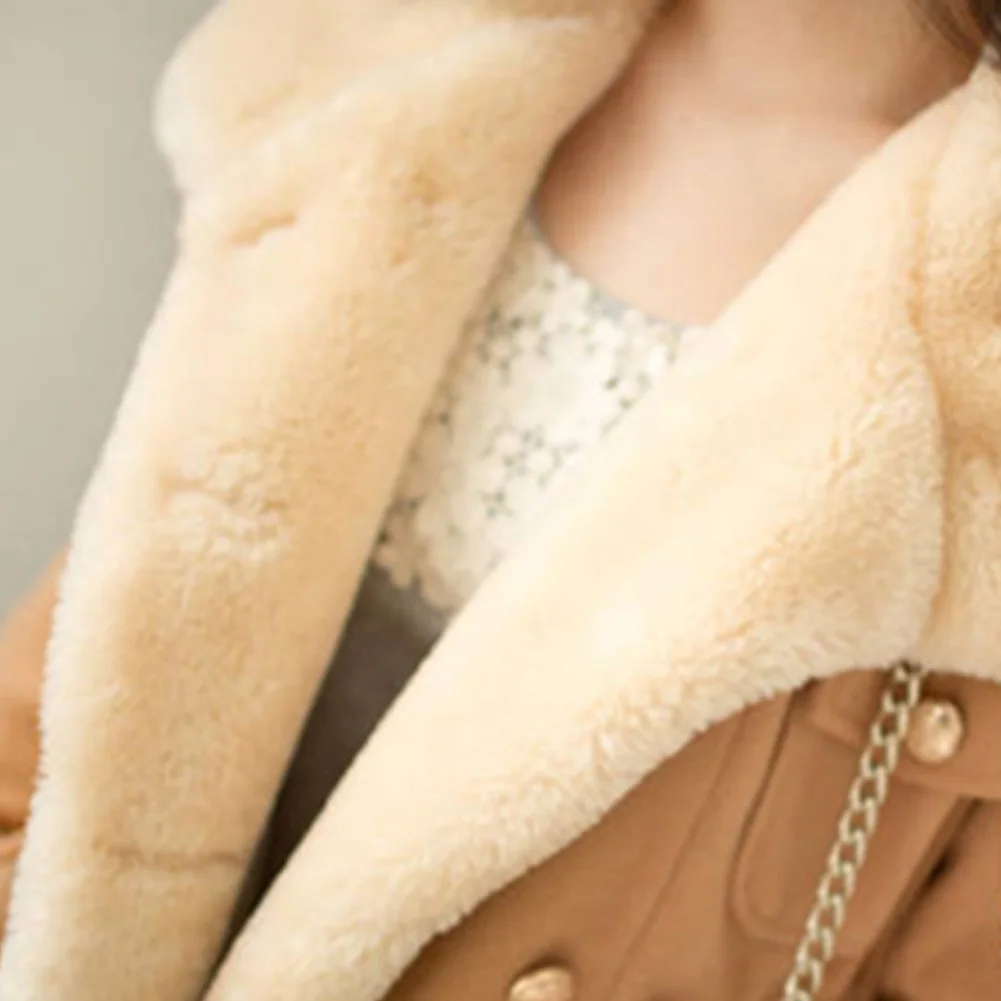 Зимнее женское длинное хлопковое пальто куртка из искусственного меха плотное