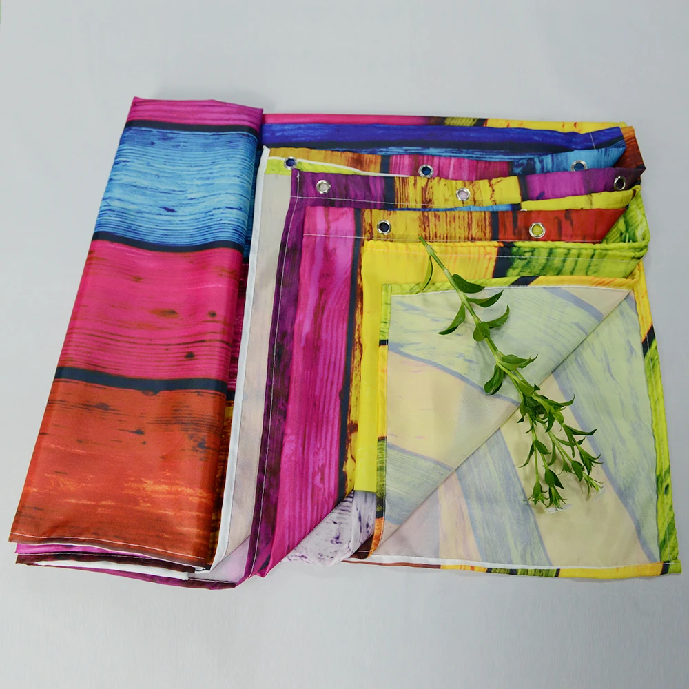 Занавески для душа QIYI из водонепроницаемой полиэстерной ткани с ярким рисунком