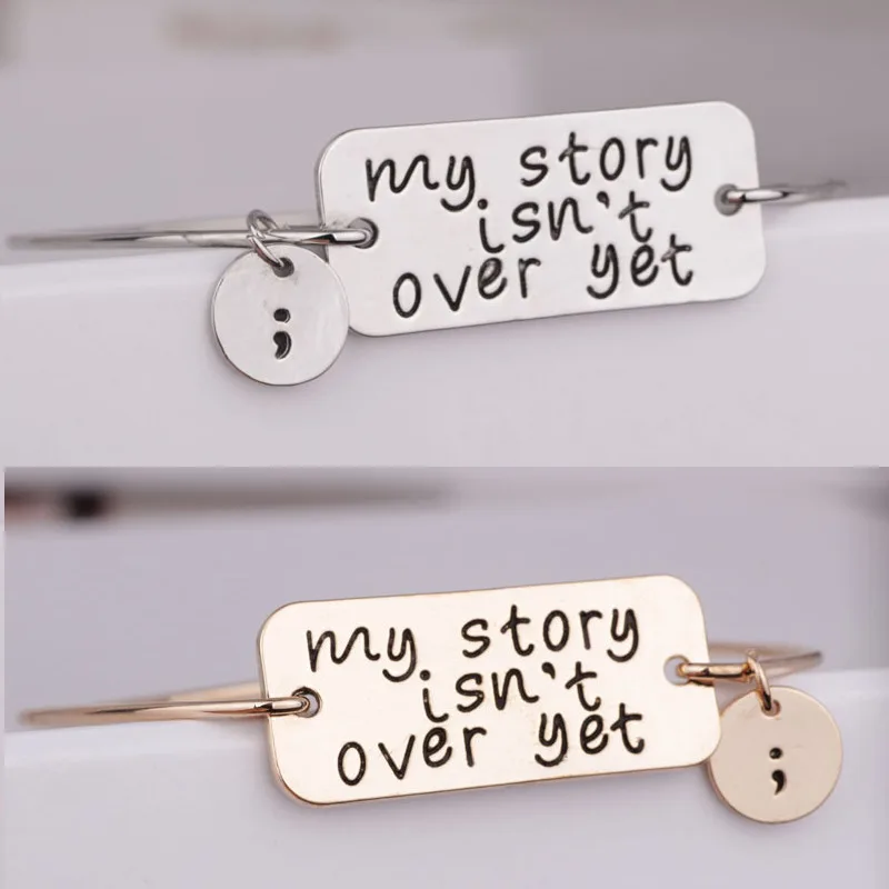 3 шт./лот новые женские модные очаровательные браслеты с надписью my story is not over That