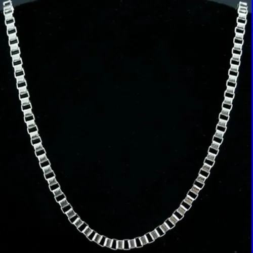 Free Ship 100pcs Lot of Jewelry Best Price Women Girls Stainless Steel Thin 2.4mm Fashion Box- Link chain necklace 18-28'' |