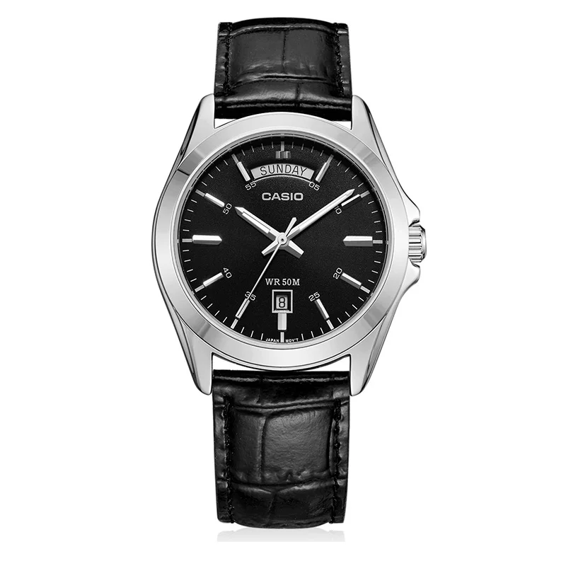 CASIO Часы Топ люксовых брендов наручные Мужские часы Серебристый Повседневное человек часы ретро Relogio masculino световой Сталь MTP-1370L - Цвет: MTP-1370L-1A